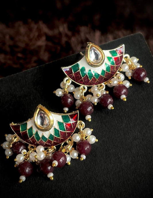 Meenakari Handmade Ethnic Trandy Small Stud Earring