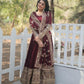 Gown Fabric :  Heavy Faux Georgette With Full Heavy Embroidery Sequence Workwith Sleeves