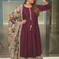 Pure Heavy  Chinnon Silk With  Full Heavy Embroidery Sequence Work with Sleeve