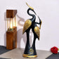 Living Room Polyresin Pair of Kissing Swan/Duck Home Decor Showpiece Statue/Black