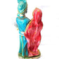 Punjabi Love Couple Polystone Statue for Gift Showpiece for Wall Shelf Table Desktop Home Office Drawing Room Decor (8-10 inch, Multicolour)