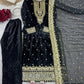 Pure Heavy Viscose Velvet With Heavy Embroidery Sequence Work