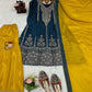 Looking for this same colour beautiful Designer Suit on Chinon Silk febric with Inner and Sequnce With Thred work