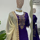 beautiful Designer Suit on Chinon Silk febric with Inner and Sequnce