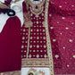 Heavy Faux Georgette With 5mm Embroidery Sequence Work With Full Sleeve