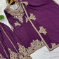 Pure Chinnon Silk With Heavy Embroidery Coding Dori-Sequence Work With Full Sleeve