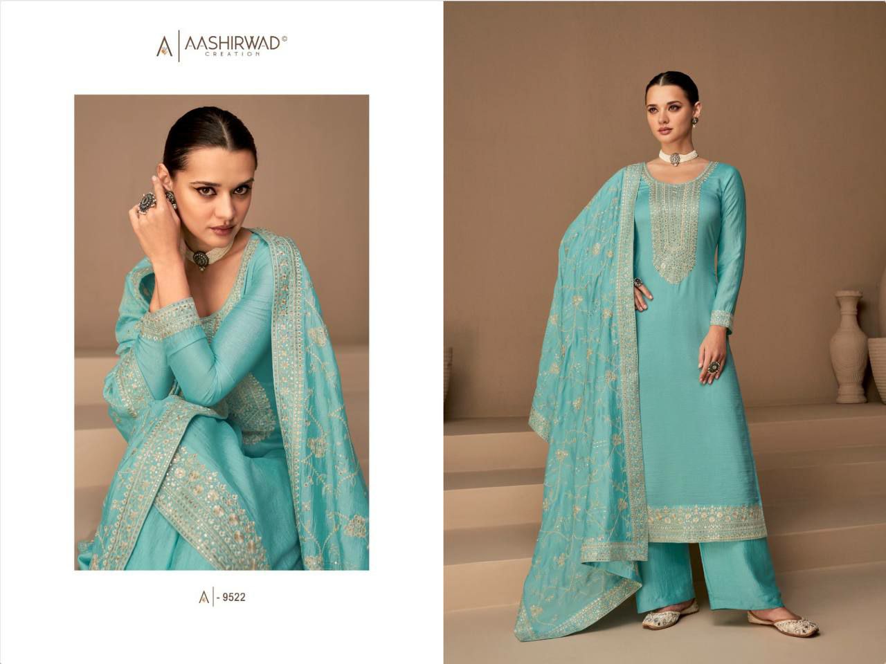 Heavy Premium Silk With Embroidery Sequence Work