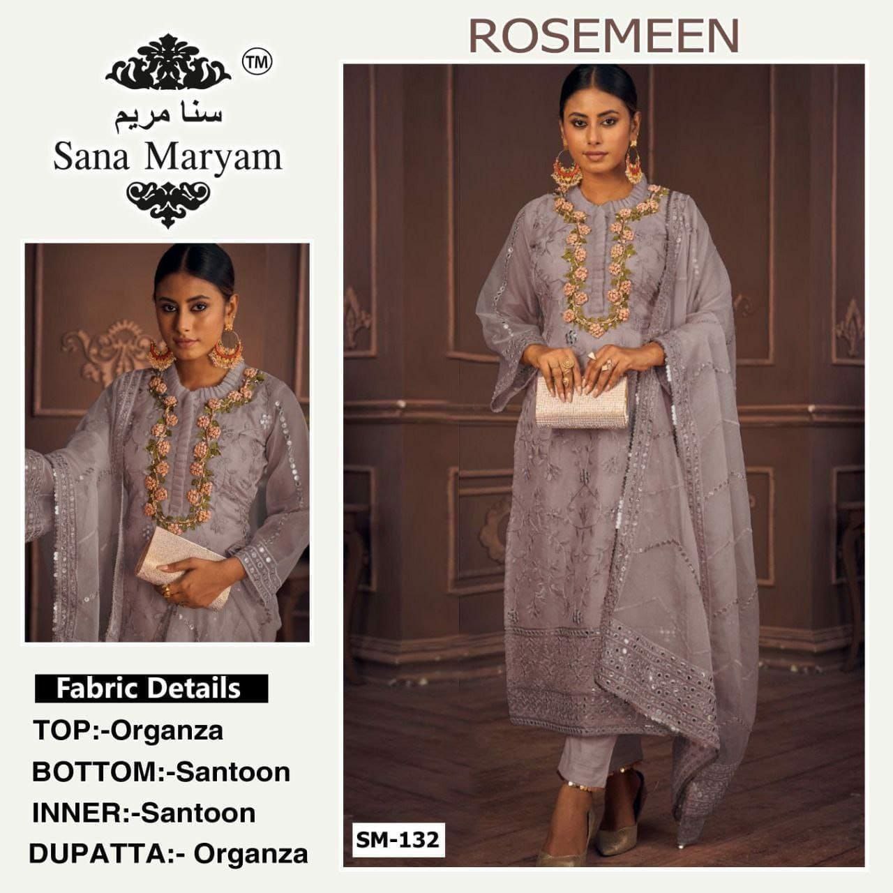 Rosemeen , Top-Organza , Inner-Santoon