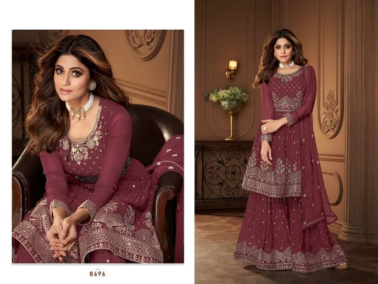 Georgette + Embroidery Work (Free Size Stitched)