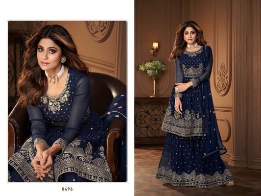 Georgette + Embroidery Work (Free Size Stitched)