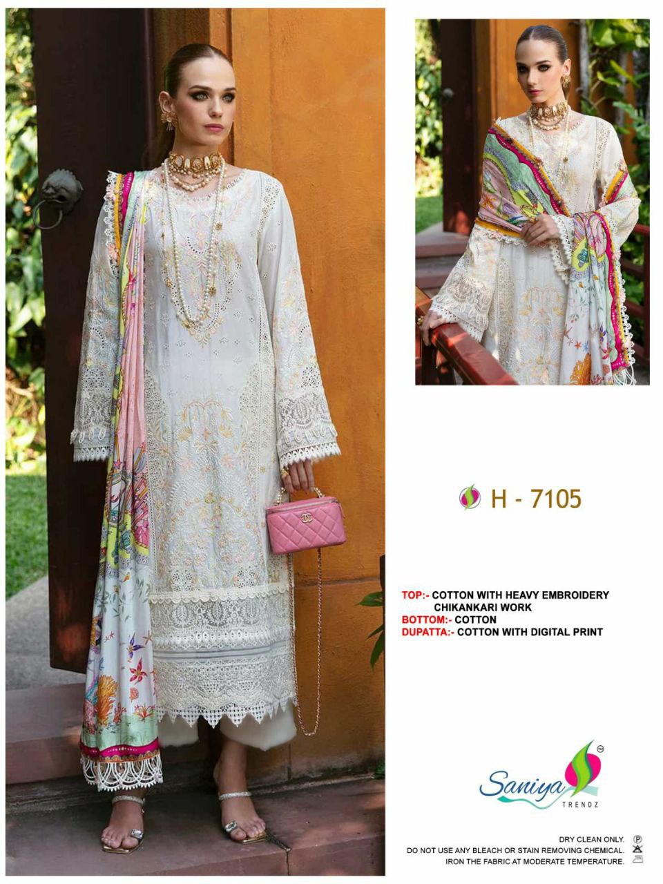 PYOR COTTON WITH EMBROIDERED