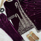 Heavy Viscose Velvet With Heavy Embroidery Sequence Work With Full Sleeves