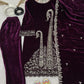 Heavy Viscose Velvet With Heavy Embroidery Sequence Work With Full Sleeves