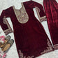 Pure Heavy Viscous Velvet With Heavy Embroidery Coding Sequence Work