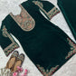 Pure Heavy Viscous Velvet With Heavy Embroidery Coding Sequence Work