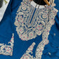 Pure Chinnon Silk With Heavy Embroidery Coding Dori-Sequence Work With Full Sleeve