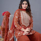 Heavy Georgette Embroidery Work With Full Sleeve