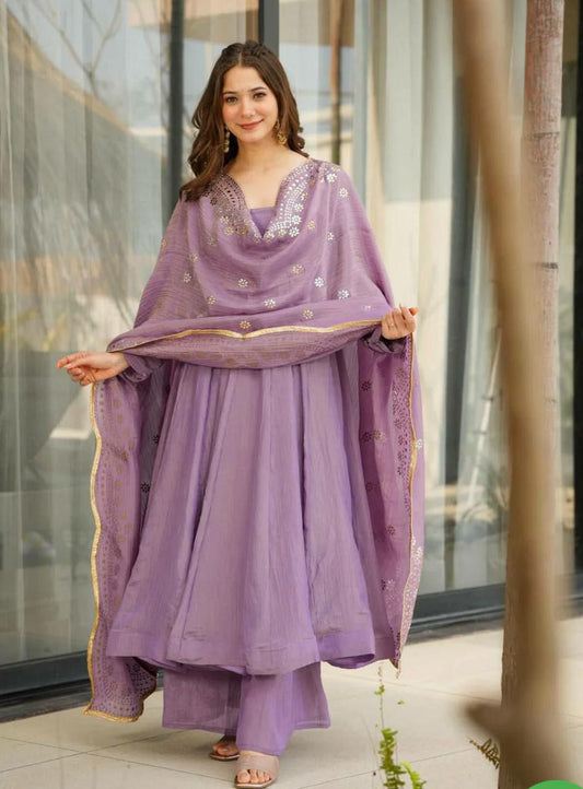 Heavy Fandy Silk With Full Sleeves