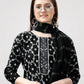 Rayon Print with Embroidery & Fancy Lace Work