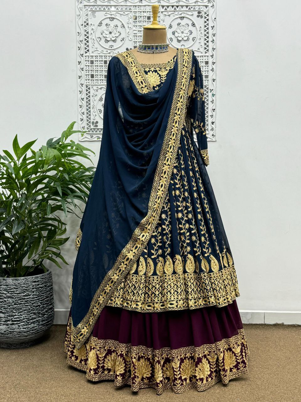 PRESENTING 3 PIECE ANARKALI GOWN AND LEHENGA WITH BEAUTIFUL DUPATTA