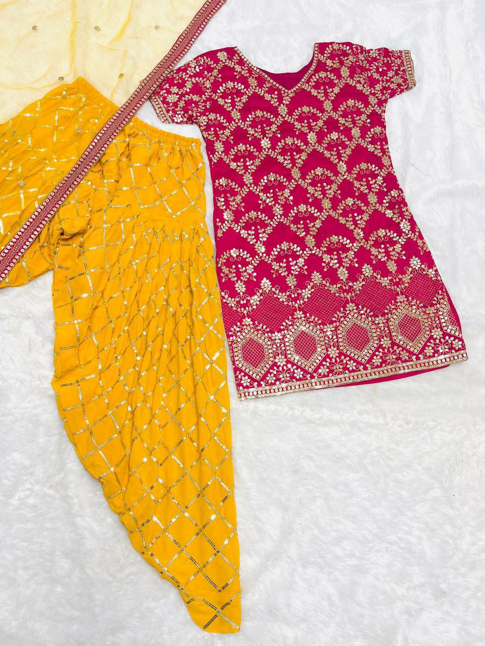 Pure Vichitra Silk With Heavy Embroidery Sequence Work SP1