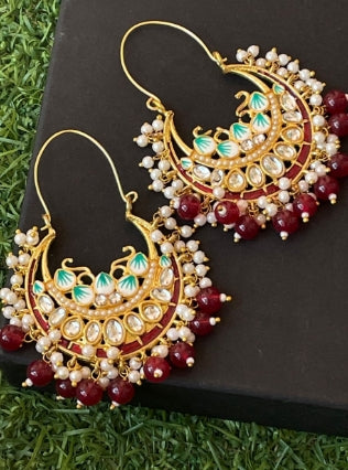 Chandbali Earring with Heavy stone work