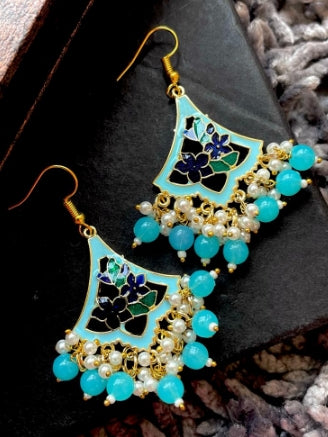 Meenakari Geometrical Earring