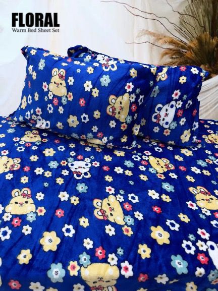 QUEEN SIZE FLORAL WARM BEDSHEET