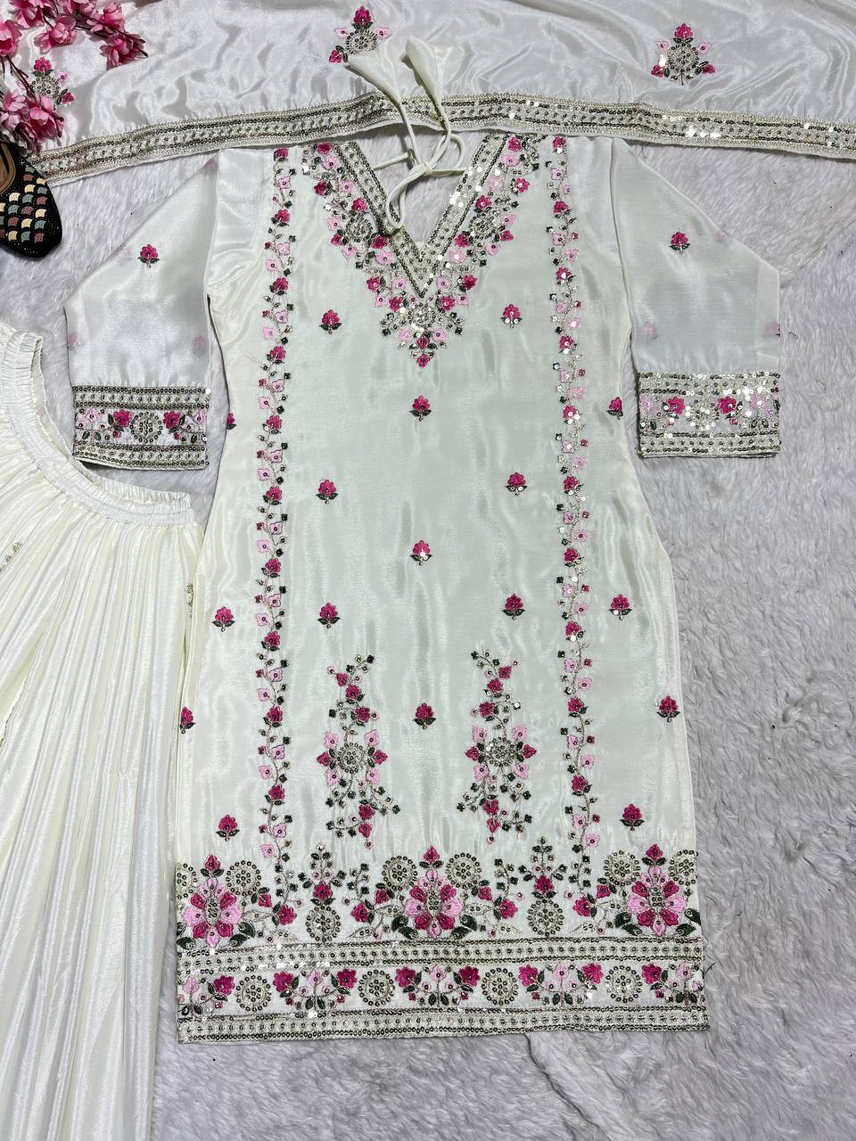 PREE ORDER -Chinnon Silk With *Heavy Embroidery Coding