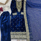 Pure Heavy Viscose Velvet With Heavy Embroidery Sequence Work